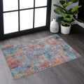 MAVAL Multi Washable Rug 2' x 3' Doormat Rug (Multi, 2' x 3')