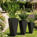 Stackable Planters,Set of 3 Planters Set,Large Planters(Only 3Pcs Planter)