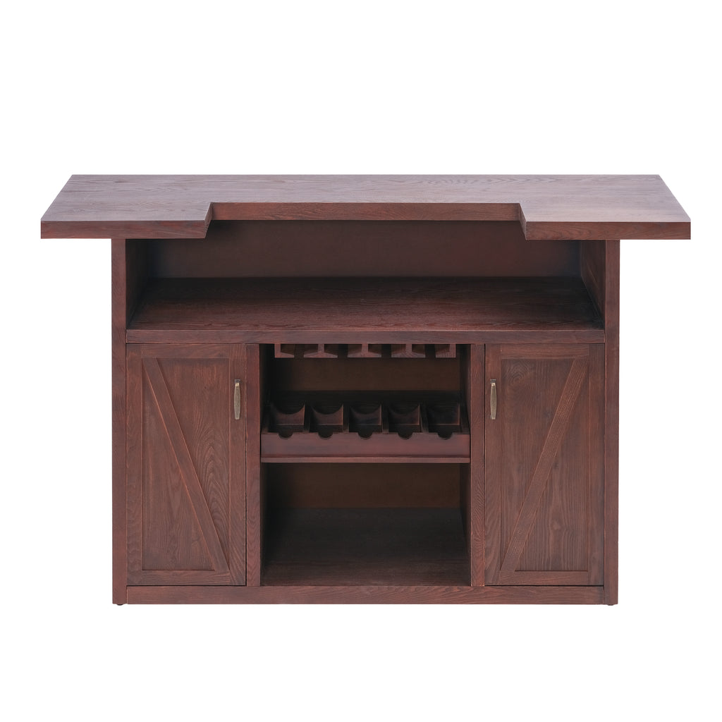 41.35'H Bar Table Or Wine cabinet -Brown Antique