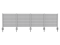 50' W x 49' H Outdoor Privacy Screen, Air Conditioner Fence, All-Weather Vinyl Privacy Fence Screens with Aluminum Posts, 3 Panels, White