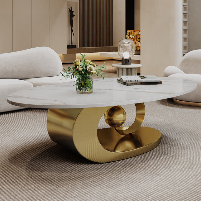 Modern Faux Marble Coffee Table
