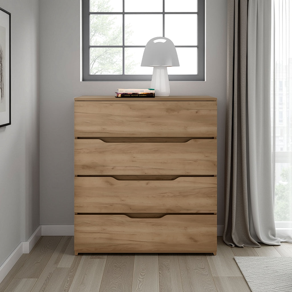 Bristol 4-Drawer Dresser, Natural Oak