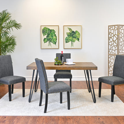Amisos 5-Piece Dining Set, Hairpin Dining Table with 4 Chairs, 3 Color Options