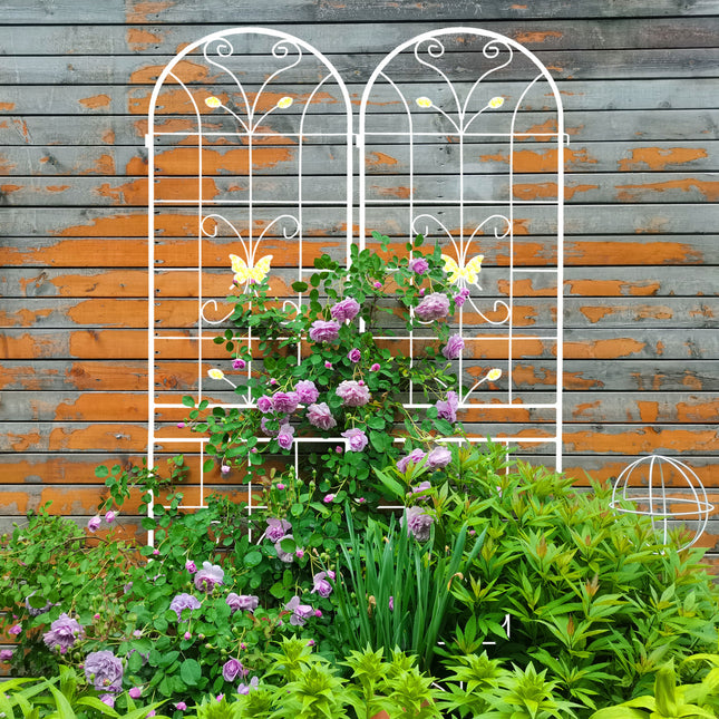 4 Pack Metal Garden Trellis 86.7 in x 19.7 in Rustproof Trellis