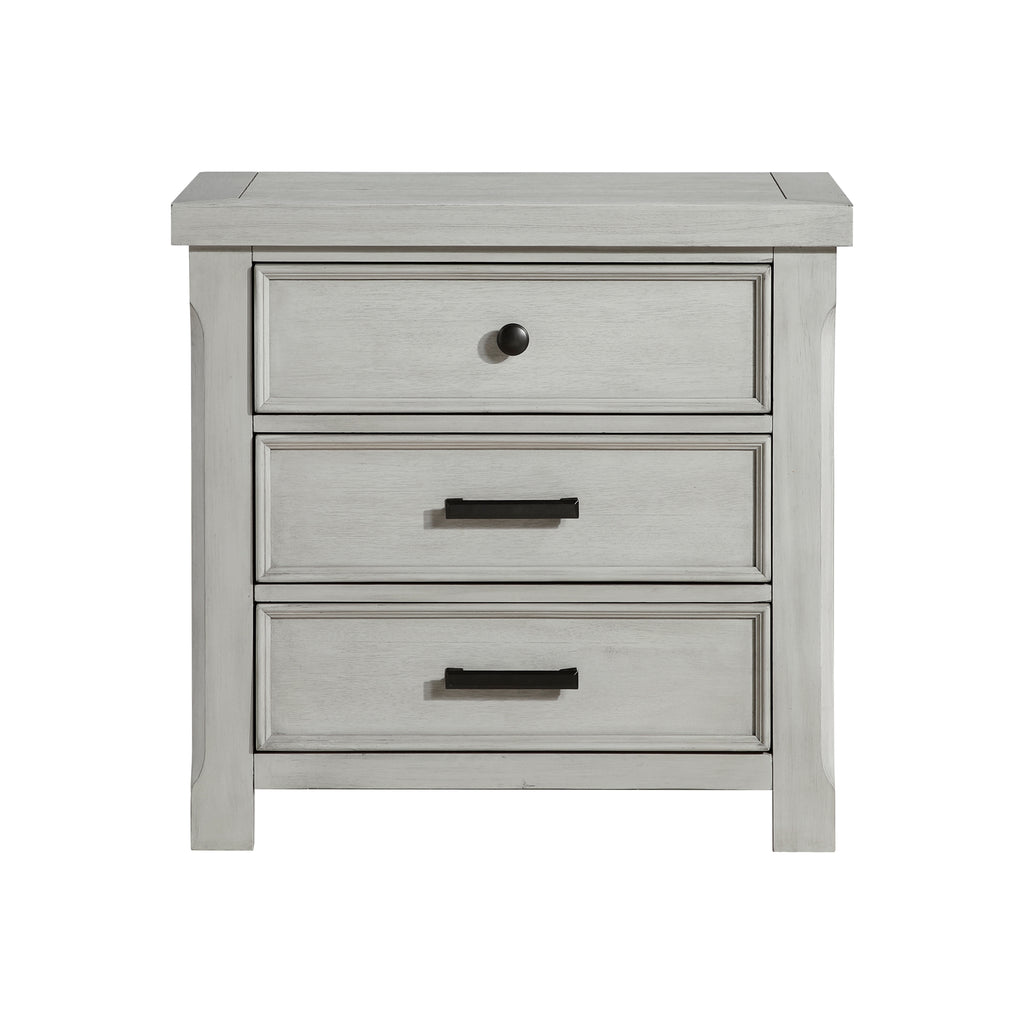 Nightstands Bedroom Engineered Wood Modern Set of 2 Gray