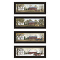 Trendy Decor 4U 4- Piece Vignette Four Seasons Homesteads Black Framed Wall Art for Living Room, Bedroom Wall Art Print for Home Decor by Billy Jacobs