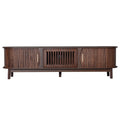 Modern Farmhouse TV Stand for 75' TVs, Wood Entertainment Center with Storage Cabinet, TV Console Table for Living Room, Bedroom