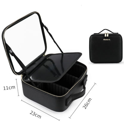 Smart LED Cosmetic Case With Mirror Cosmetic Bag Large Capacity Fashion Portable Storage Bag Travel Makeup Bags - Eloy Royal