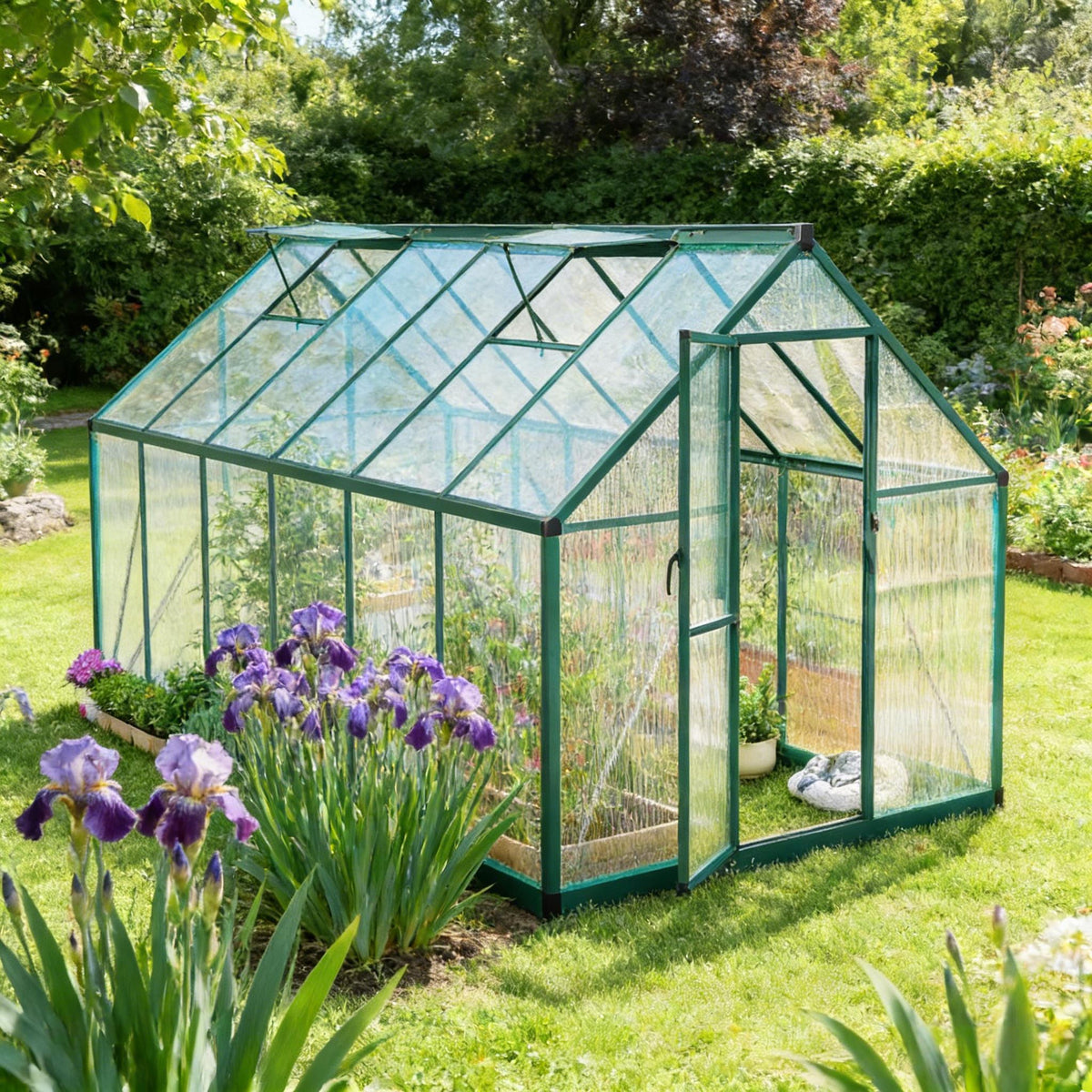 Convenient Walk-in Greenhouse,Adjustable Roof Greenhouse