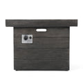 ANCHORAGE 32'' Wood Square MGO Fire Pit Grey - 40,000 BTU