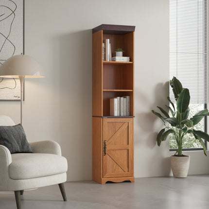70.86'(180cm) Tall Free Combination Wood Storage Cabinet, Free-Standing Cube Cabinet with 5 Shelves, Living room Bookcase, Bedroom Display Cabinet Bookshelf, DIY Combination To Two Or More PCS Set