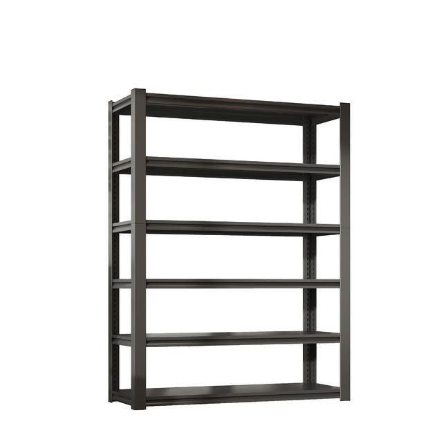 Industrial Heavy Duty 6 Tier Metal Garage Shelving Unit for Storage, Adjustable, Black, 48'W x 18'D x 82'H