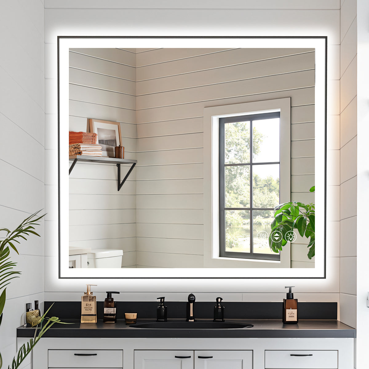 40x36 Inch Frameless LED Bathroom Mirror,Smart Mirror