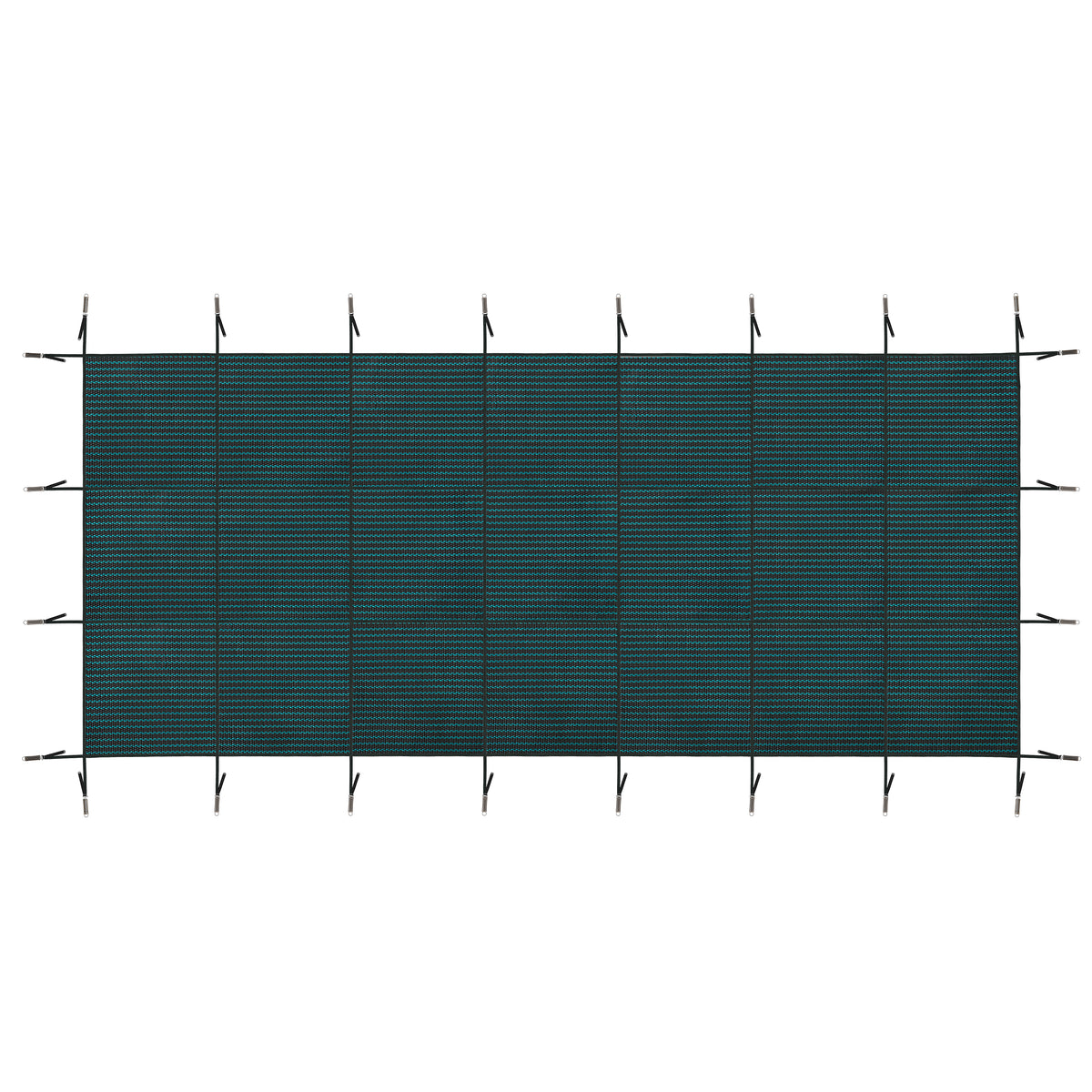 Swimming Pool Safety Cover for 18x38ft Rectangular Underground Pools, Blue Mesh, High-Strength PP Material with Triple Stitching and Complete Installation Kit