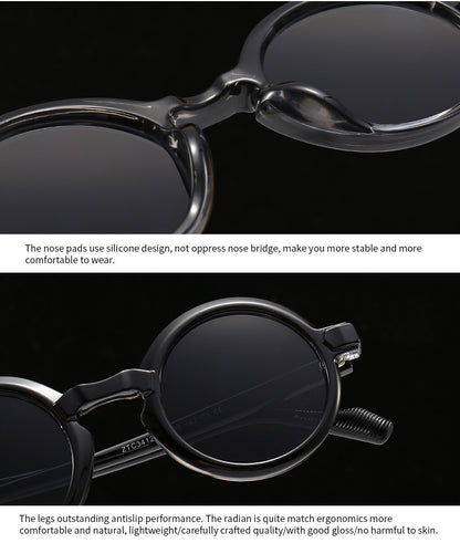 European And American Retro Artistic Sunglasses Modern Charm INS Style Round Sunglasses