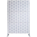 Outdoor & Indoor Privacy Screen Metal Privacy Screen 76' H×48' W, Freestanding Decorative Privacy Screen for Deck Balcony Patio, Privacy Fence Panels for Outside Lawn Garden PS105 WHITE