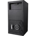 Black Steel Keypad Depository Safe with Anti-Fishing Baffles and Digital Lock, 1.72 Cu Ft
