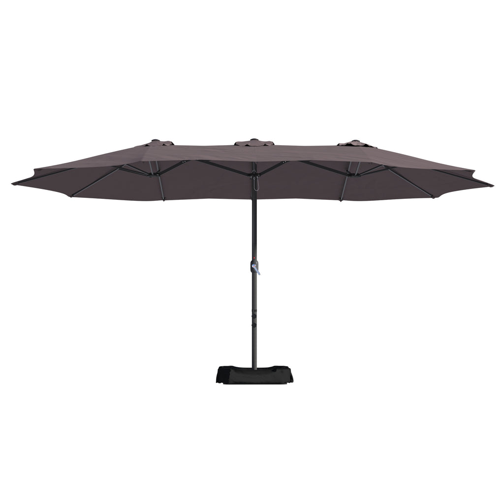 15ft Patio Maket Umbrella with base(Coffee)