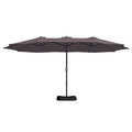 15ft Patio Maket Umbrella with base(Coffee)