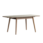 Walnut color solid oak round corner diagonal leg telescopic table 1.2-1.6m, for 6-8 people to meet Dining table wood (Walnut color) - Eloy Royal