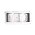 59'Rectangle Linear Acrylic Freestanding Bathtub Stand Alone Soaker Tub, Glossy White Acrylic, POP-UP Chrome Drain, cUPC Certified, - Eloy Royal