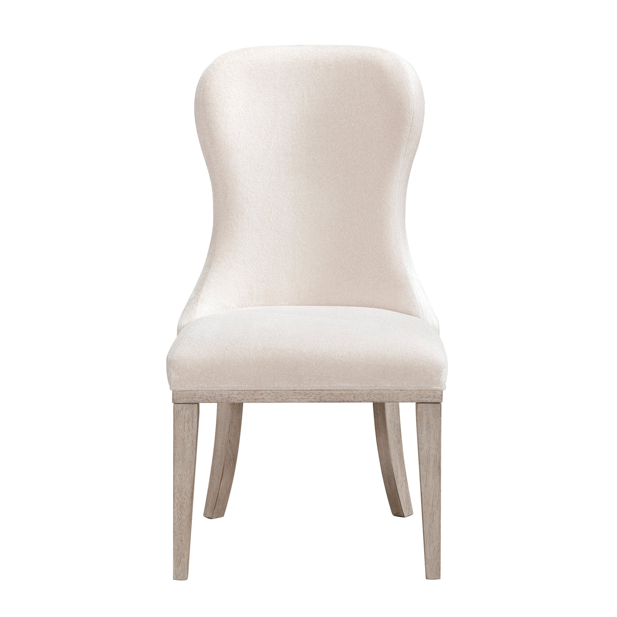 Side Chairs Dining Room Wood Veneer Set of 8 Ivory