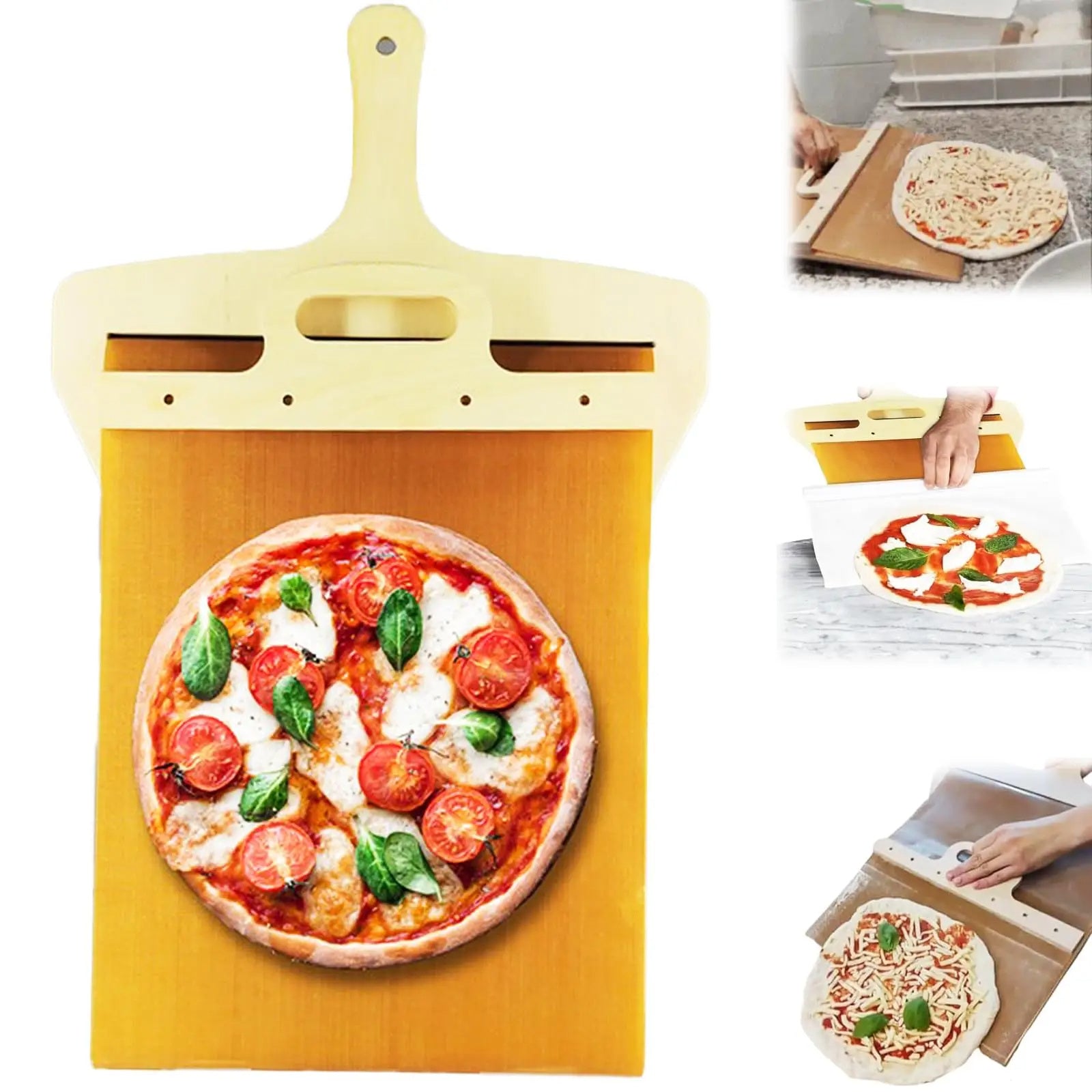 Kitchen Gadgets Sliding Pizza Shovel Non Stick Pizza Smooth Cutting Board Storage Transfer Board Kitchen Baking Tool - Eloy Royal