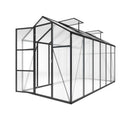 6x12 FT Walk-in Outdoor Greenhouse - Polycarbonate Garden Greenhouse with Sturdy Aluminum Frame, Adjustable Vents, Lockable Door & UV Protection for Backyard
