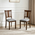 Dining Chairs Only, Wooden Dining Chairs Set of 2, Kitchen Chair with Padded Seat, Upholstered Side Chair for Dining Room, Living Room,  Walnut