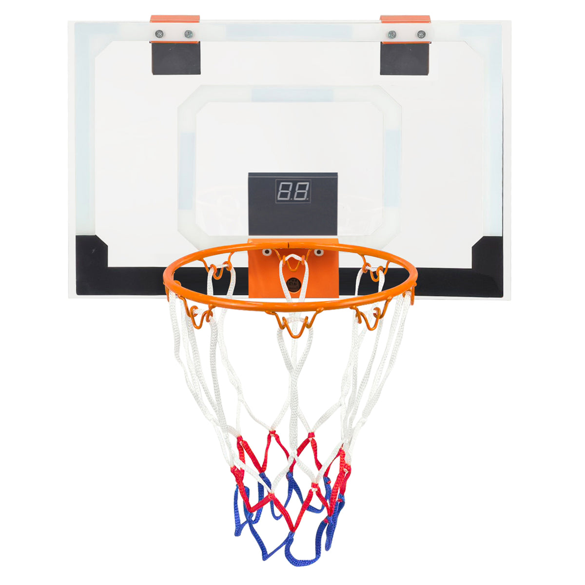Mini Indoor Basketball Hoop for Kids Adults, Small Basketball Hoop Over The Door Mini Hoop with tally register, Wall Mount Hoop Sport Game Interactive Toys Gift for Boys