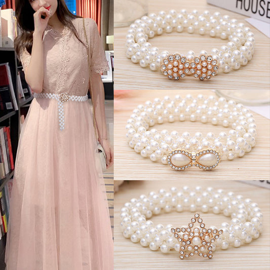 Fashion Jewelry Women's White Pearl Waist Chain Decoration - Eloy Royal