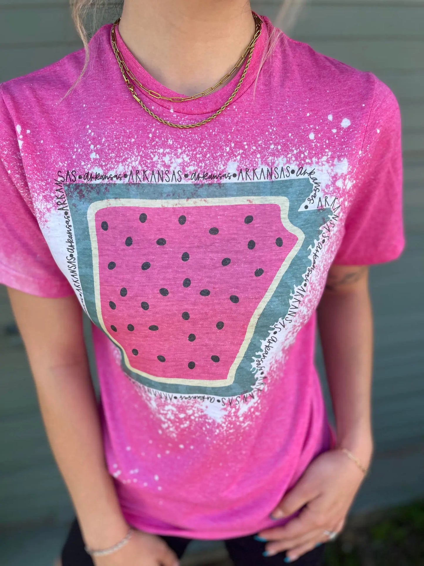 Watermelon Arkansas Bleach Tee