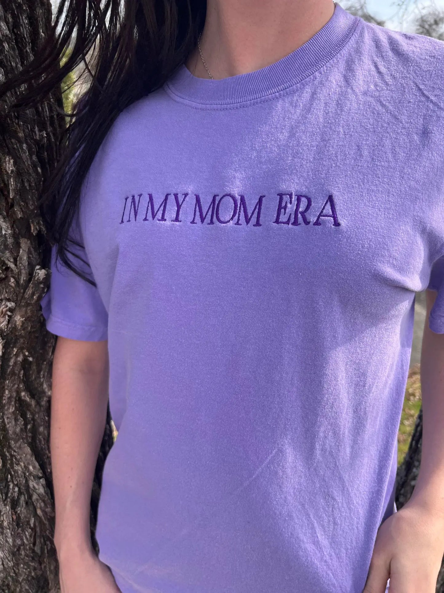 In My Mom Era Embroidered Tee