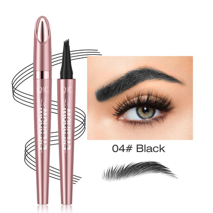 Waterproof And Smooth Not Smudge Four-fork Liquid Eyebrow Pencil