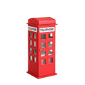 11.5' Tall Leather Jewelry Box, British Telephone Design, Red