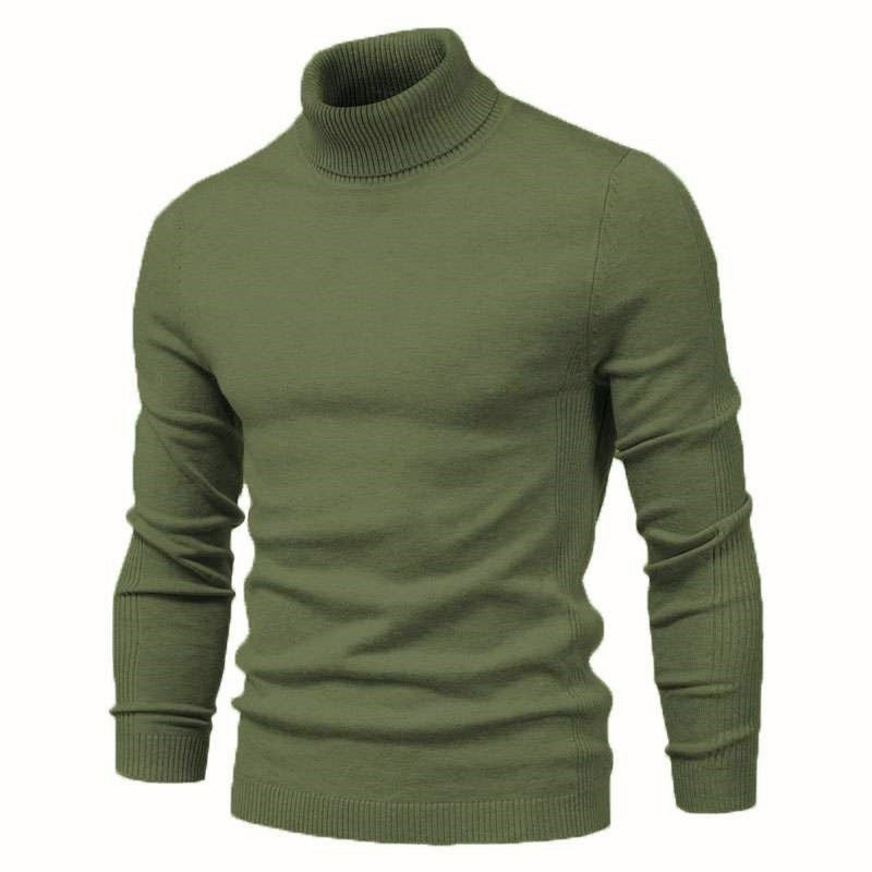 High Neck Men's Casual Knit Sweater