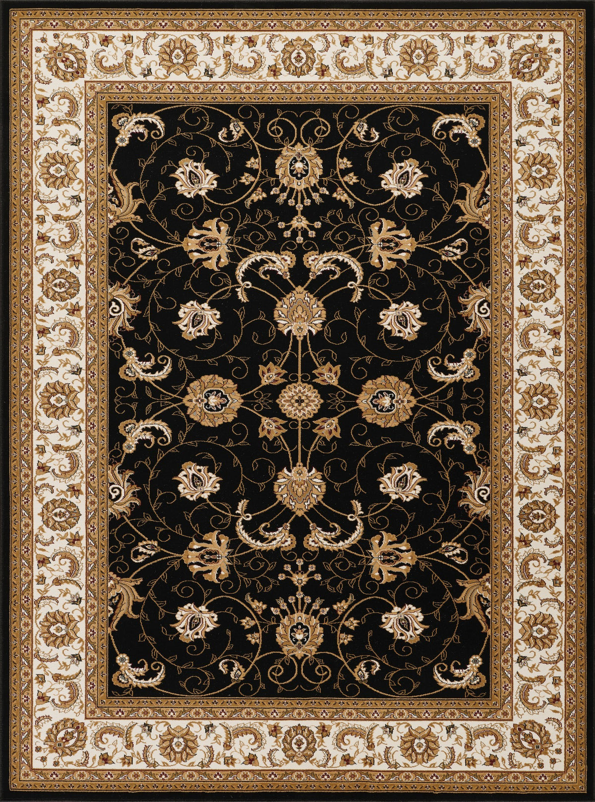 Manchester GC_HER5001 Black 7 ft. 10 in. x 10 ft. 6 in. Area Rug
