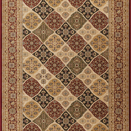 Manchester GC_HER5005 Red . 10 in. x . 6 in. Area Rug