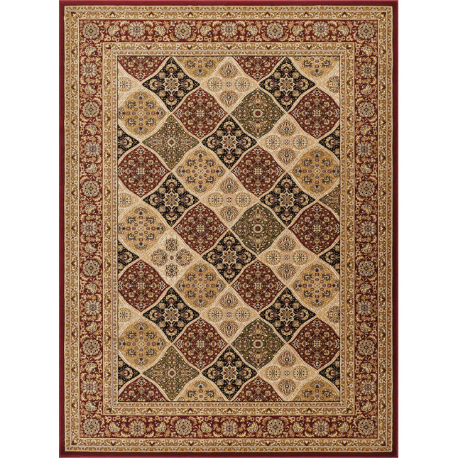 Manchester GC_HER5005 Red . 10 in. x . 6 in. Area Rug