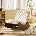 Comfortable Glider Rocking Chair, High-Quality Upholstery Glider Chair, Solid Wood Frame, Perfect for Multiple Settings Accent Reading Chair for Bedroom,Living Room