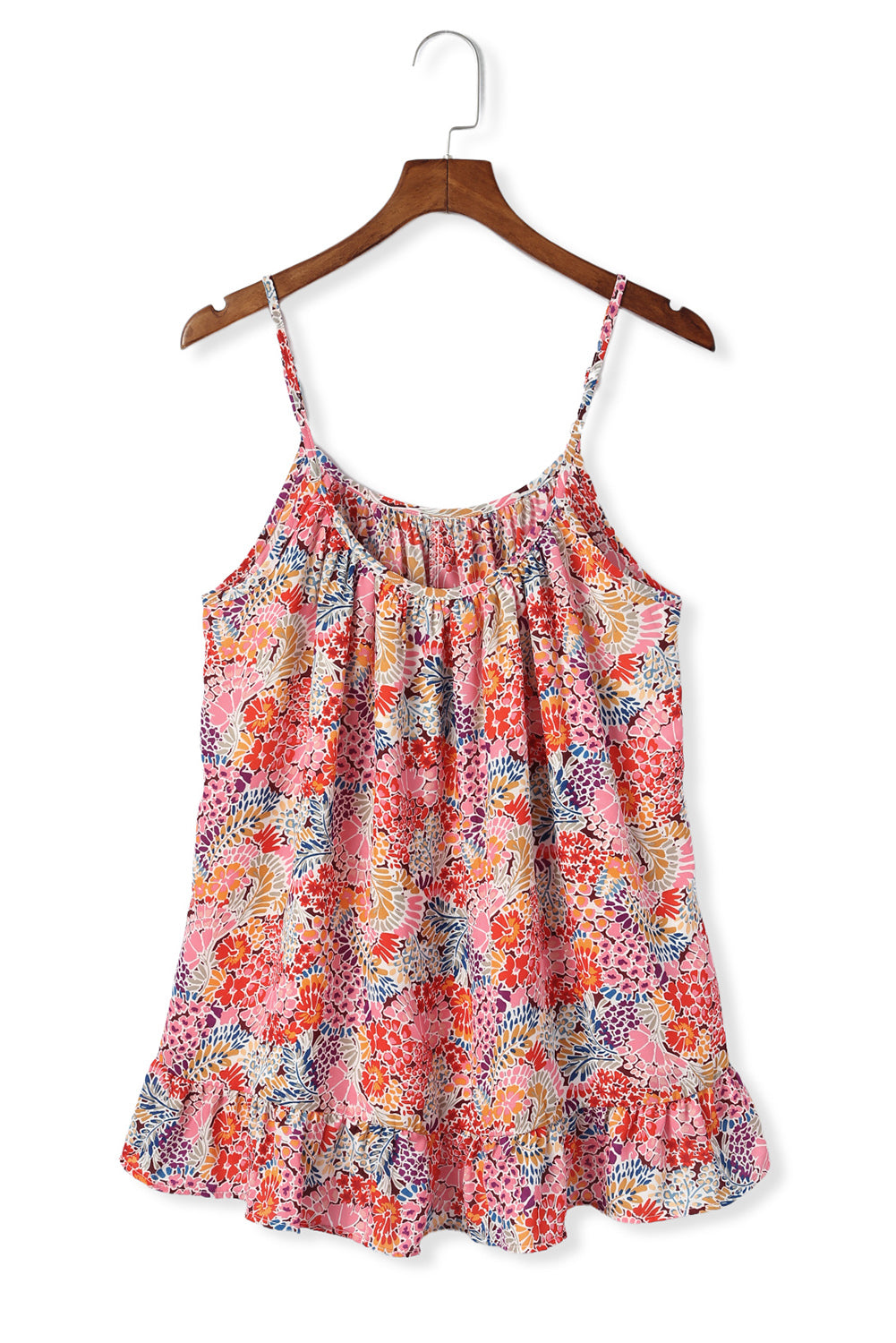 Multicolor Floral Print Spaghetti Straps Sleeveless Top - Eloy Royal