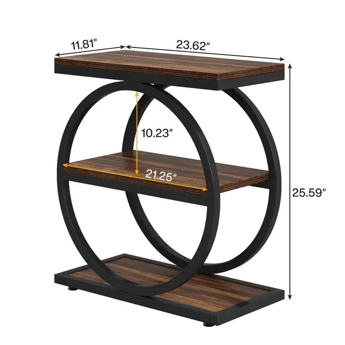 3-Tier Sofa Side Table,Modern End Table - Eloy Royal