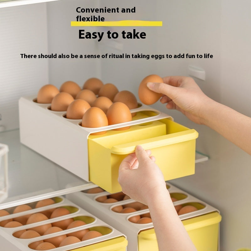 Household Kitchen Drawer-styled Fresh-keeping Egg Storage Box - Eloy Royal