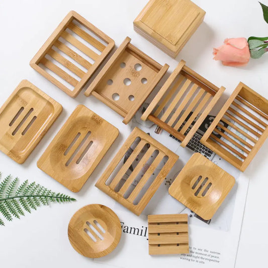 Wooden Bamboo Soap Dish - Eloy Royal