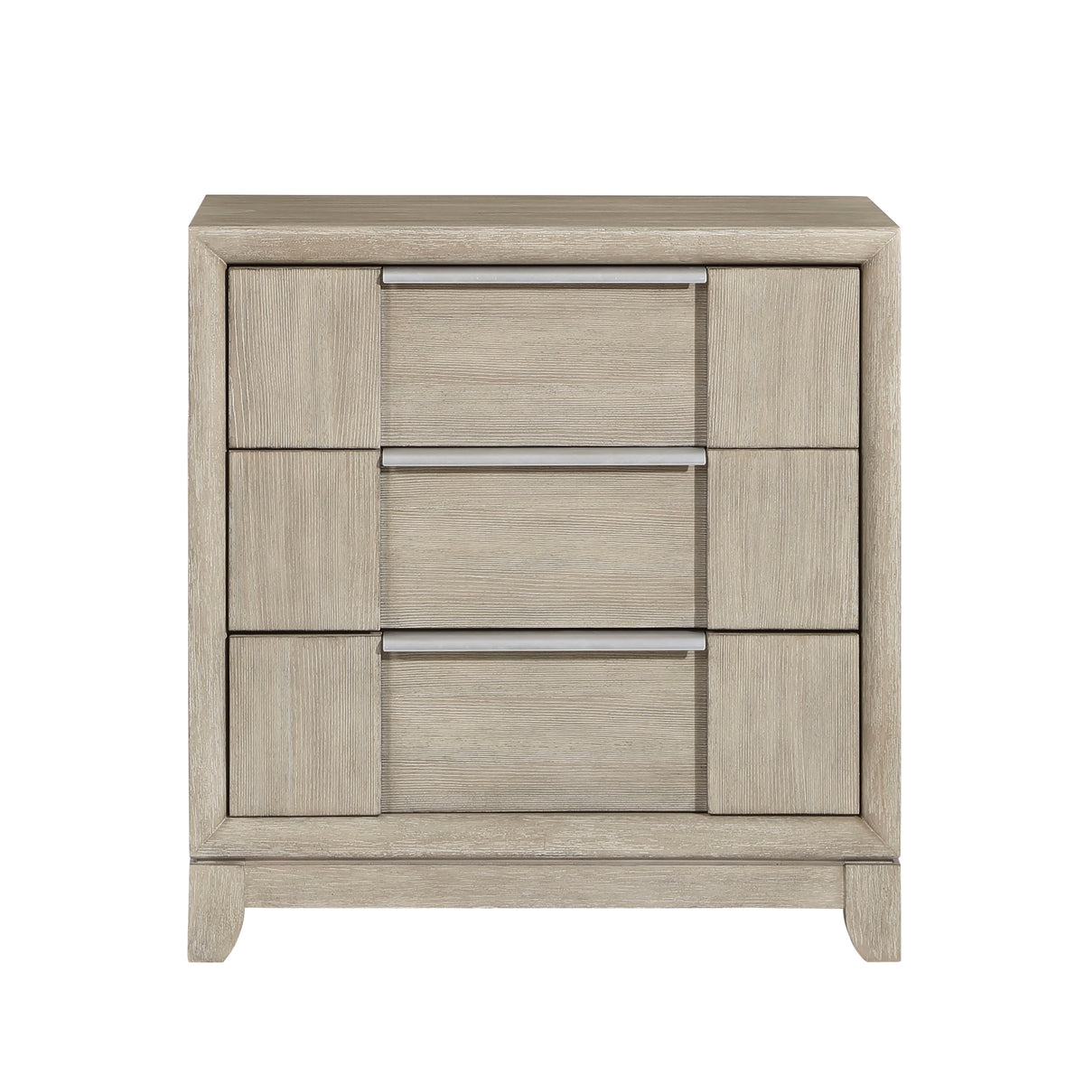 Nightstands Bedroom Wood Veneer Modern Light Set of 2 gray