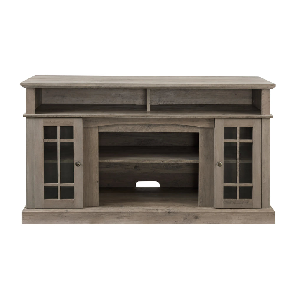 Classic TV Media Stand Modern Entertainment Console for TV Up to 65' with Open and Closed Storage Space, Gray Wash, 58.25'W*15.75'D*32'H - Eloy Royal