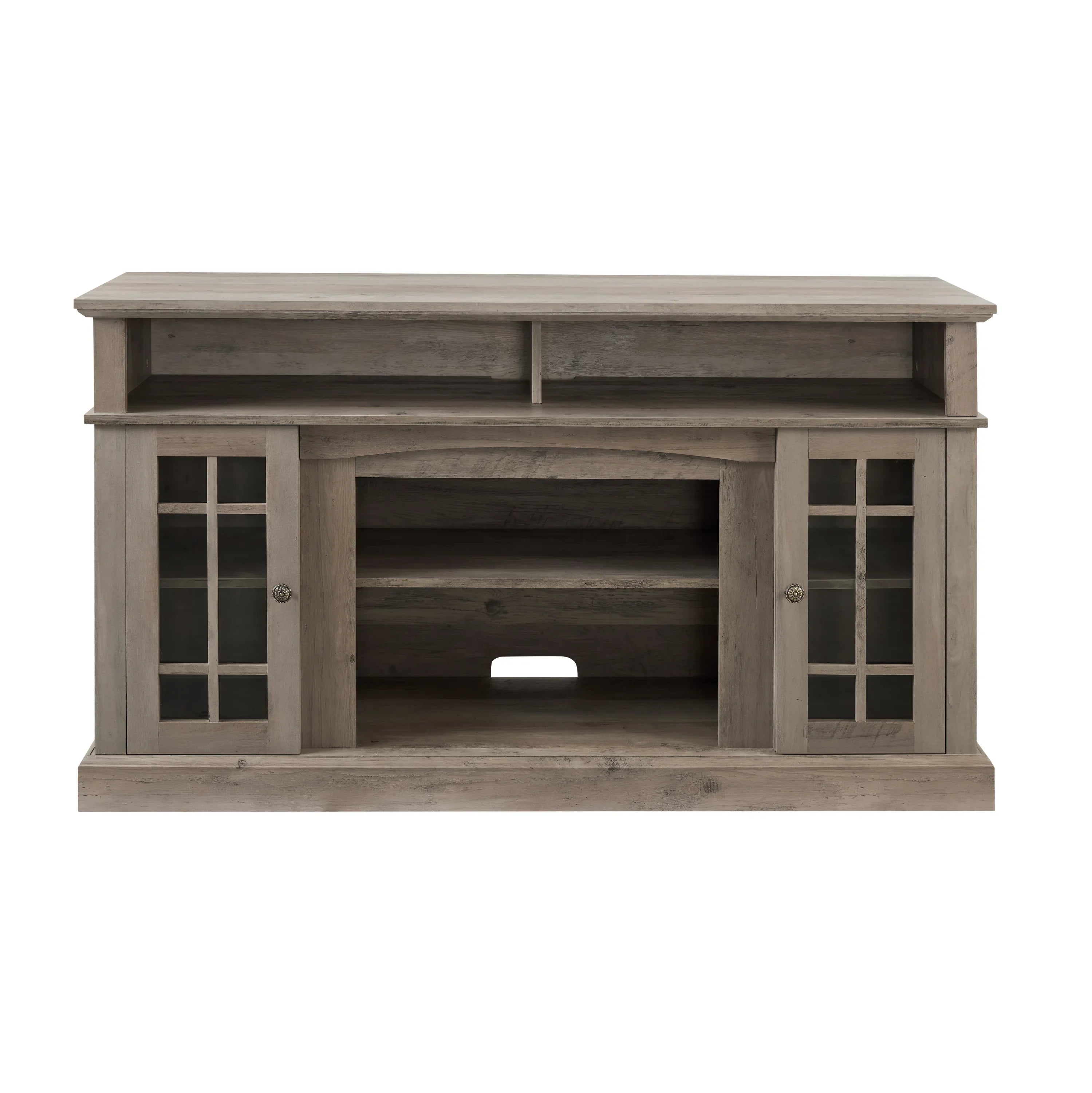 Classic TV Media Stand Modern Entertainment Console for TV Up to 65' with Open and Closed Storage Space, Gray Wash, 58.25'W*15.75'D*32'H - Eloy Royal