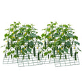 Cucumber Trellis 4 Pack, A-Frame Garden Trellises for Raised Bed, Metal Rustproof Coating Plant Support for Vine, Climbing Plants, Peas, Beans, Zucchini, Tomato, Flower (35.43 x 27.56 in x 4PCS)