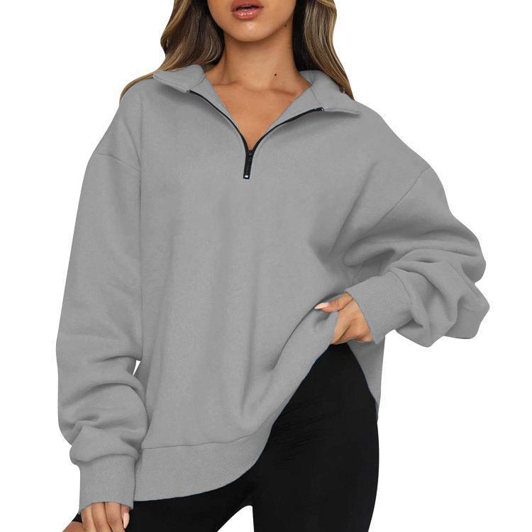 Casual Top Half Zipper Pullover