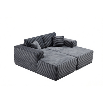 73.4' Modern Corduroy 2-Seater Recliner Sofa, Upholstered Lounge Sofa Bed